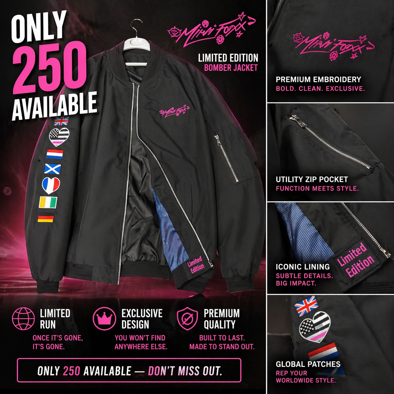 LIMITED EDITION - BOMBER JACKET - PRESALE SHIPS MAY 4th